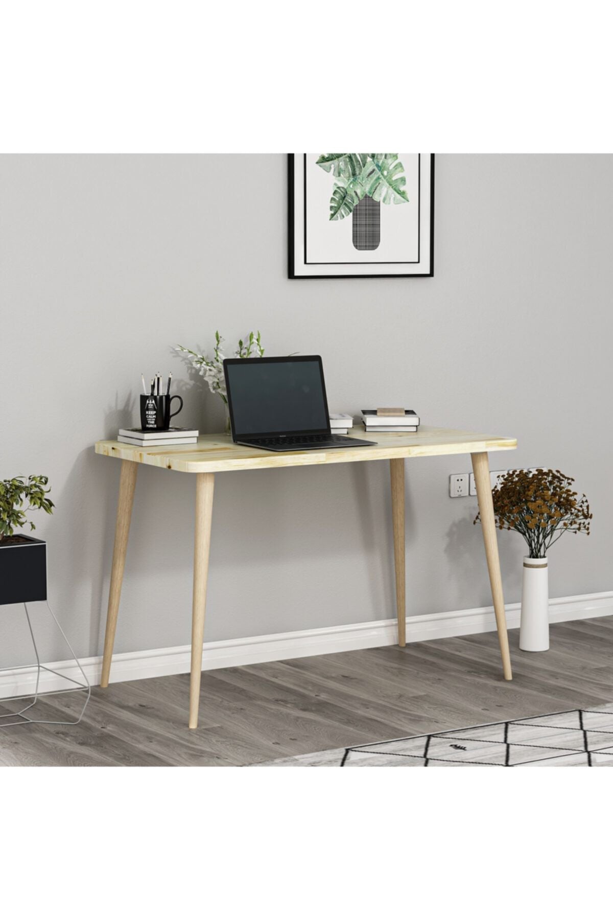 Bamboo Ahşap Çalışma Masası Yemek Masası